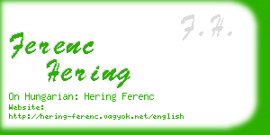 ferenc hering business card